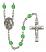 Our Lady of Assumption Engravable Rosary with Peridot Beads