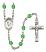 Saint Peter Canisius Engravable Rosary with Peridot Beads