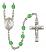 Saint Nathanael Engravable Rosary with Peridot Beads