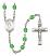 Saint Columbkille Engravable Rosary with Peridot Beads