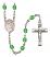 Blessed Herman the Cripple Engravable Rosary with Peridot Beads