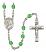 Saint Margaret of Scotland Engravable Rosary with Peridot Beads