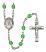 Our Lady of Rosa Mystica Engravable Rosary with Peridot Beads