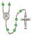 Our Lady Rosa Mystica Engravable Rosary with Peridot Beads