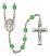 Saint Theodore Stratelates Engravable Rosary with Peridot Beads