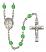 Saint Anthony Mary Claret Engravable Rosary with Peridot Beads