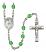 Saint Margaret Mary Alacoque Engravable Rosary with Peridot Beads