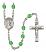 Saint Lucy Engravable Rosary with Peridot Beads