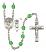 Saint Christopher and Dance Rosary with Peridot Beads