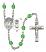 Saint Christopher and Lacrosse Rosary with Peridot Beads