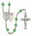 Saint Sebastian and Dance Rosary with Peridot Beads