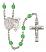 Saint Sebastian and Choir Rosary with Peridot Beads