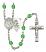 Guardian Angel and Dance Rosary with Peridot Beads