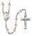 Saint Andrew the Apostle Engravable Rosary with Pink Beads