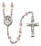 Santa Ana Engravable Rosary with Pink Beads