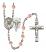 Saint Agatha and Nurse Rosary with Pink Beads