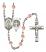 Saint Benedict Rosary with Pink Beads