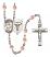 Saint Camillus of Lellis and Nurse Rosary with Pink Beads