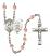 Saint Christopher and Air Force Rosary with Pink Beads