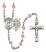 Saint Christopher and EMT Rosary with Pink Beads