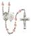 Saint Christopher and Army Rosary with Pink Beads