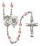 Saint Christopher and Coast Guard Rosary with Pink Beads