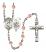 Saint Christopher and Marines Rosary with Pink Beads