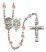 Saint George and EMT Rosary with Pink Beads