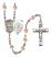 Saint George and Army Rosary with Pink Beads