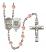 Saint George and Coast Guard Rosary with Pink Beads