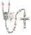 Saint George and Nat'l Guard Rosary with Pink Beads