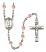 Saint Gregory the Great Engravable Rosary with Pink Beads