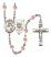 Saint Joan of Arc and Coast Guard Rosary with Pink Beads