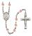 Saint John Bosco Engravable Rosary with Pink Beads