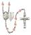 Saint Luke the Apostle and Doctor Rosary with Pink Beads