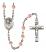 Saint Margaret Mary Alacoque Engravable Rosary with Pink Beads