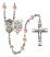 Saint Michael and EMT Rosary with Pink Beads