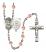 Saint Michael and Army Rosary with Pink Beads