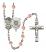 Saint Michael and Coast Guard Rosary with Pink Beads