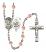 Saint Michael and Marines Rosary with Pink Beads