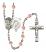 Saint Michael and Paratrooper Rosary with Pink Beads