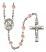 Our Lady of Providence Engravable Rosary with Pink Beads