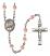 Virgen de la Divina Providencia Engravable Rosary with Pink Beads