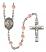 San Peregrino Engravable Rosary with Pink Beads