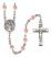 San Raymon Nonato Engravable Rosary with Pink Beads