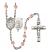 Scapular Engravable Rosary with Pink Beads