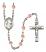 Our Lady Star of the Sea Engravable Rosary with Pink Beads