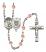 Guardian Angel and Coast Guard Rosary with Pink Beads