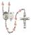 Guardian Angel and Nat'l Guard Rosary with Pink Beads