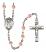 Saint Stanislaus Engravable Rosary with Pink Beads